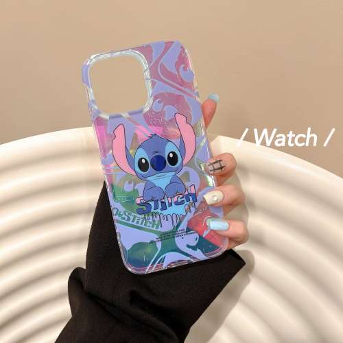 全新現貨 多表情史迪仔款式 全包半透鐳射底款 iPhone12~iPhone15promax都有 免費順...