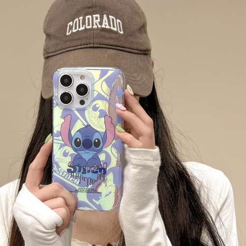 全新現貨 多表情史迪仔款式 全包半透鐳射底款 iPhone12~iPhone15promax都有 免費順...