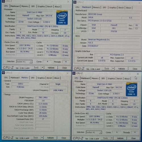 出售Biostar H81A + Intel i5 4460 + 4G Ram