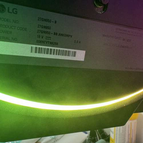 LG 27GN950 4K 144Hz HDR600 Nano IPS 1ms RGB背燈