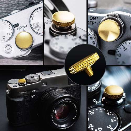 Camera Soft Release Button / Shutter Button - Copper 銅製滾花快門按鈕 (Golden...