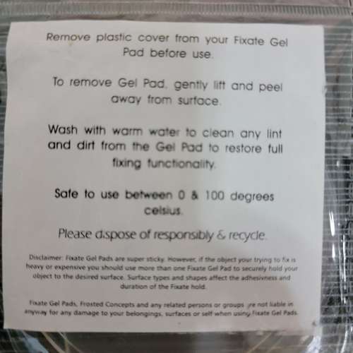 ***一套價 美國 Fixate 神奇膠墊 Gel Pads 1套 (1x圓形+1x三角形) 透明色 1 set Fi...