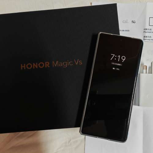 出售行貨 Honor Magic VS 12+512G 藍色,有保養