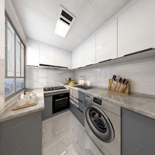 🍧U型櫥櫃訂造開放式趟門訂做浴室訂做装修与設計包收口