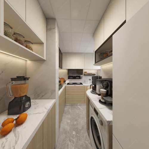 🍧U型櫥櫃訂造開放式趟門訂做浴室訂做装修与設計包收口