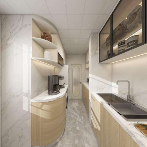 🍧U型櫥櫃訂造開放式趟門訂做浴室訂做装修与設計包收口