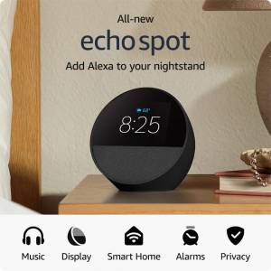 Amazon Echo Spot (2024 release) Smart Alarm clock Speaker with Alexa,全新水貨!