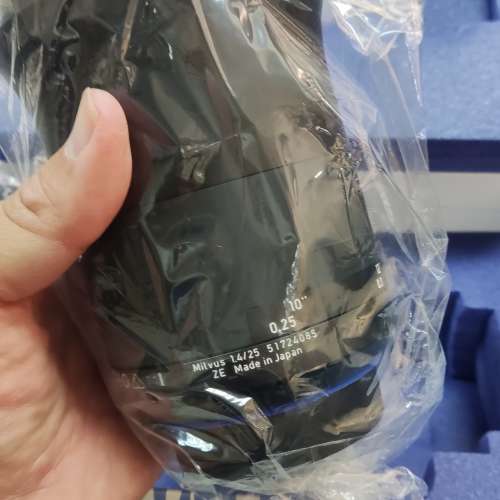 Zeiss milvus 25mm 1.4 ef mount canon 行貨 冇保