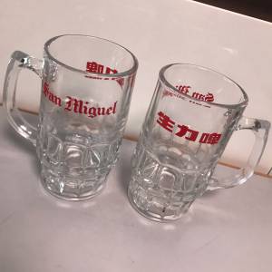 🍺 SAN MIGUEL Beer Glass 2pc Set NEW 全新 生力啤 啤酒 玻璃杯 2件套 🍺