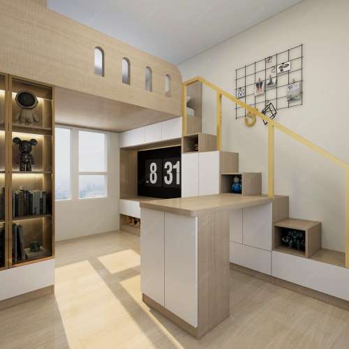 🔓Loft設計搭配伸縮餐台+吊櫃設計傢俬訂造多功能餐檯客廳吊櫃訂做全屋裝修