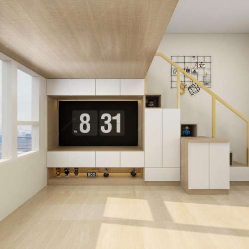 🔓Loft設計搭配伸縮餐台+吊櫃設計傢俬訂造多功能餐檯客廳吊櫃訂做全屋裝修