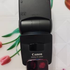 Canon Speedlite 420EX 韓國制造九成半新佳能閃燈 有盒套及燈座 not Nikon Sony