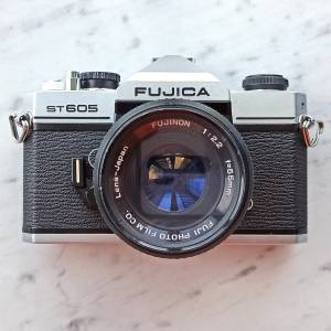 Fujifilm Fujica ST605 + fujion 55mm f2.2 原廠標準鏡 中階 機械快門 菲林相機 單...