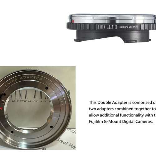 LAINA Nikon S, Contax RF & Kiev RF External Bayonet Lens To Fujifilm G-Mount GFX