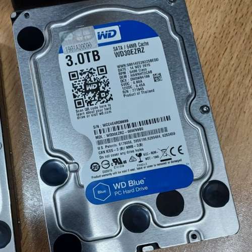 WD 3TB 3.5" SATA HDD 硬碟