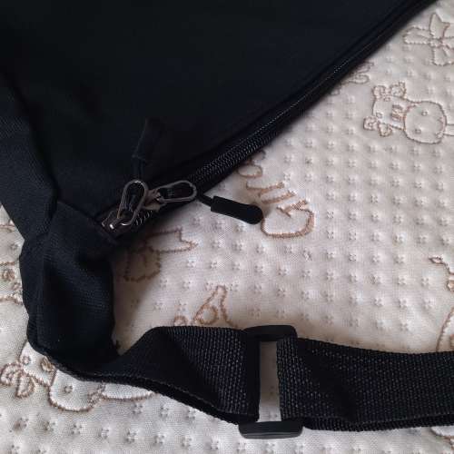 全新黑色帆布斜挎包 單肩包 斜孭袋 側背袋 餃子包 購物袋 手提袋 單肩袋 雜物袋 手...