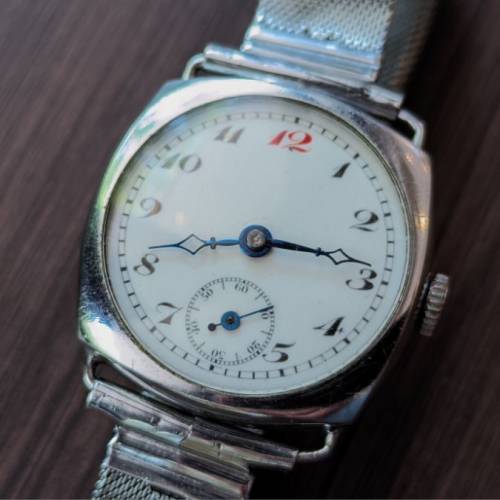 Vintage 一戰紅12瓷盤軍事用上鏈錶