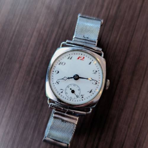 Vintage 一戰紅12瓷盤軍事用上鏈錶