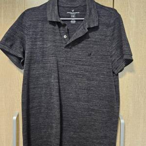 American Eagle Polo Shirt grey size M 中碼 灰色  T恤 休閒 男裝 中性