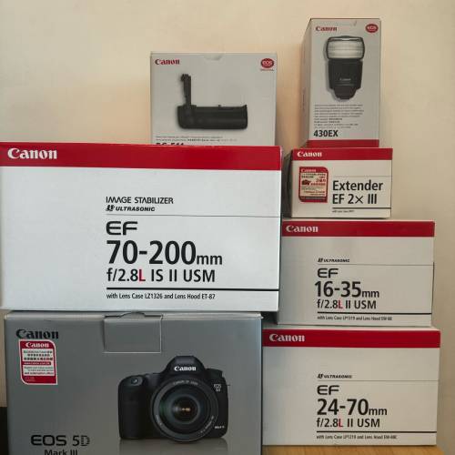 原裝盒Canon 5D Mark III 全套連大三元鏡頭