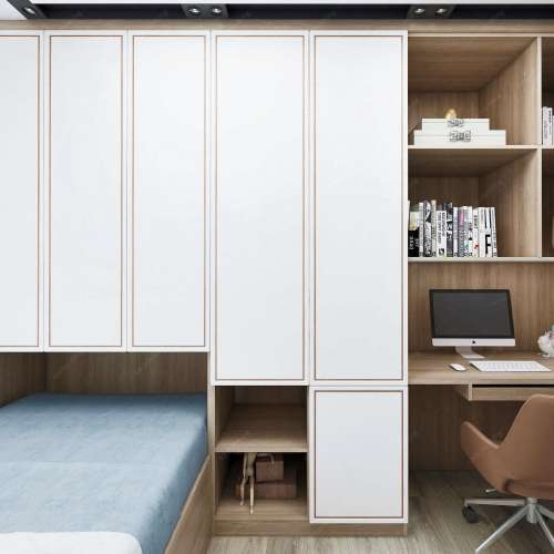 ✍2024睡房-趟門/掩門衣櫃款式全屋傢俬訂製開放式衣帽間	橡木衣櫃 實木	整體衣櫃訂...