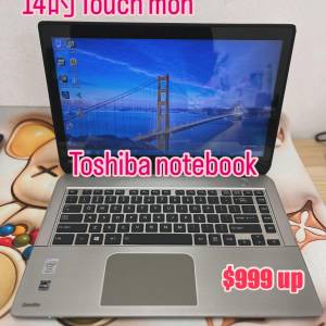 (荃灣實體店，最平touch mon notebook😆)Toshiba i5 4200/4, 8 ram/320, 750HD/128...