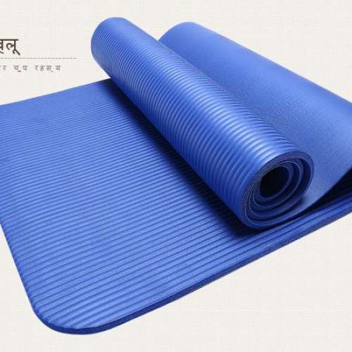 藍色 加寬80cm 瑜伽墊 加厚 健身墊 防滑 仰臥起坐墊 瑜珈墊 thickened fitness mat...