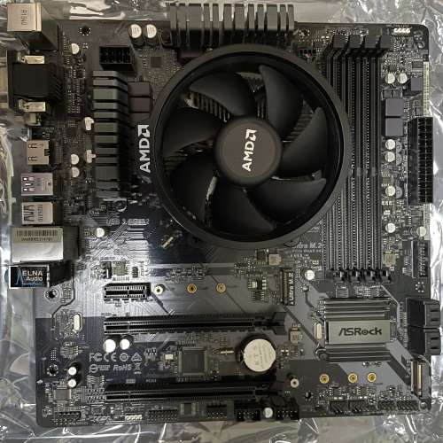 Asrock B450M Pro4 + AMD Ryzen 3 2200G (可分開出售)