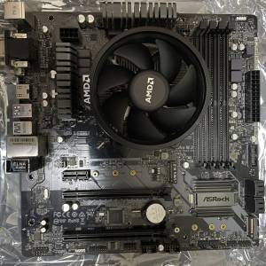Asrock B450M Pro4 + AMD Ryzen 3 2200G (可分開出售)