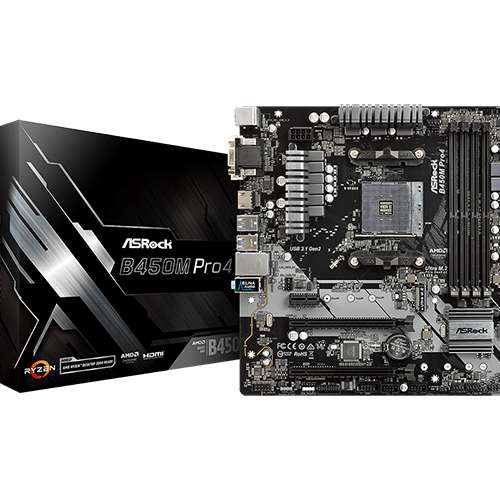 Asrock B450M Pro4 + AMD Ryzen 3 2200G (可分開出售)
