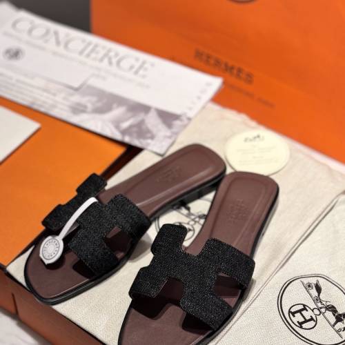 ORan 流蘇牛仔布涼鞋·  丹寧配色工字拖