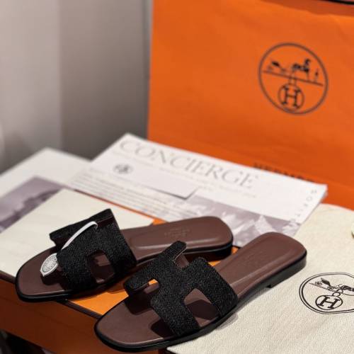 ORan 流蘇牛仔布涼鞋·  丹寧配色工字拖