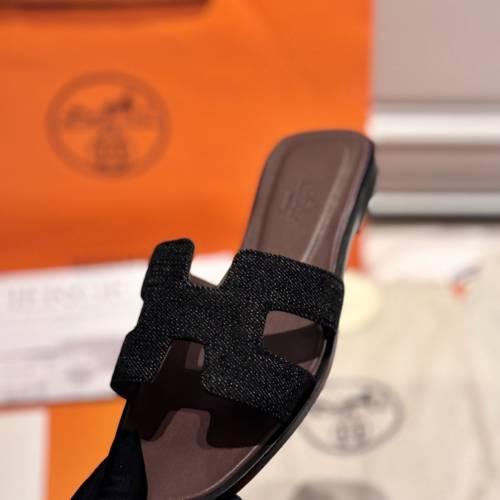 ORan 流蘇牛仔布涼鞋·  丹寧配色工字拖