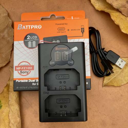 NPFZ100 NP-FZ100 USB雙位充電器合SONY ZV-E1,A1,FX3,A7C,A7IV,A9 III相機 香港行...