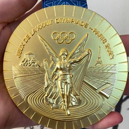 2024 巴黎奧運會  Paris Olympics 1：1 紀念品 鋅合金 金牌模型