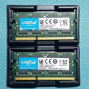 2 PCS of  DDR3 8GB (T0TAL 16GB) 2RX8 PC3L 14900S 1.35V NOTEBOOK RAM