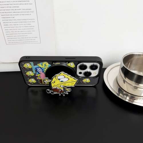 免費順豐智能櫃 海綿寶寶款式 鏡面磁吸支架款 iPhone12~iPhone15promax都有 #手機殼...