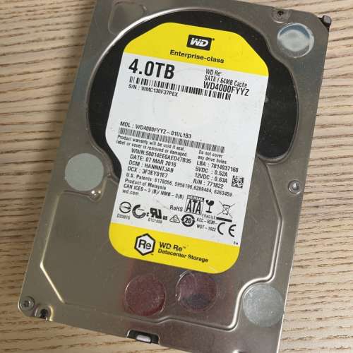 WD RE Datacenter Storage SATA 4TB Enterprise Class