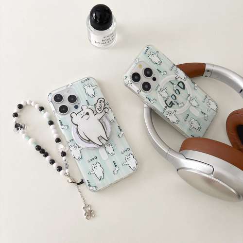 免費順豐智能櫃 旋轉白熊筒款式 IMD掛繩磁吸支架款 iPhone12~iPhone15promax都有 #...