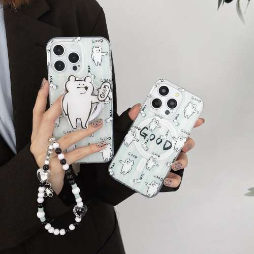 免費順豐智能櫃 旋轉白熊筒款式 IMD掛繩磁吸支架款 iPhone12~iPhone15promax都有 #...