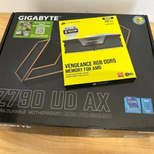 Gigabyte Z790 UD AX + Corsair VENGEANCE RGB 32GB (2x16GB) DDR5 6000MHz