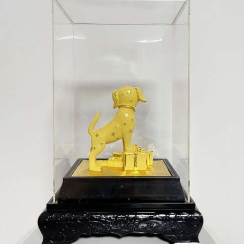 十二生肖镀金小狗擺設