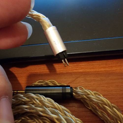 恒民 純銀鍍金箔耳機線 2 pin 4.4