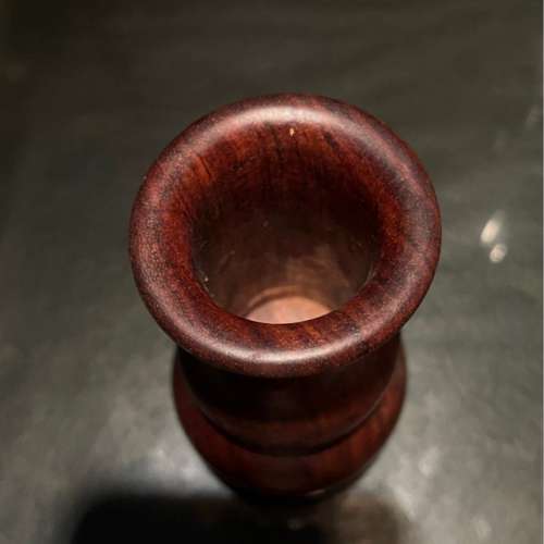 實心木小花樽實心厚實 圖一：高14cm 圖三：高11.5cm 每個$30