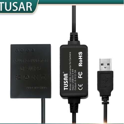 TUSAR Dummy Battery & USB / AC Power Supply Kit For FujiFilm NP-W126 / NP-W126S