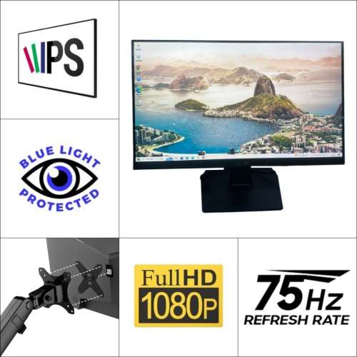 24'' ASUS VA24｜1080P 75Hz【👍🏼無邊框｜✔可掛牆｜👀 IPS 不閃屏 低藍光 防眩光...