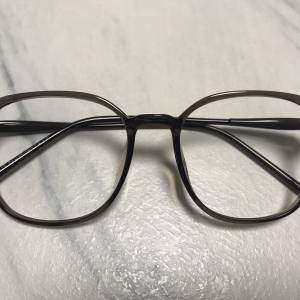 超輕透明棕色方形眼鏡(A108)