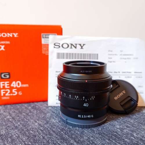 Sony SEL40F25G  40mm f2.5G 全套有單有盒齊配件