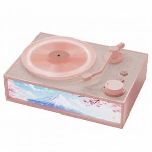 鉑典X19香熏黑膠藍牙音箱高顏值立體音效創意氛圍燈風景畫旋轉唱片畢業季可滴香熏桌...