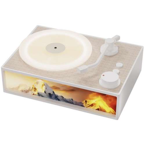 鉑典X19香熏黑膠藍牙音箱高顏值立體音效創意氛圍燈風景畫旋轉唱片畢業季可滴香熏桌...